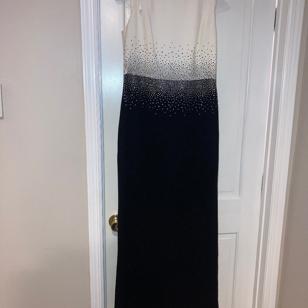 Black and white evening gowns